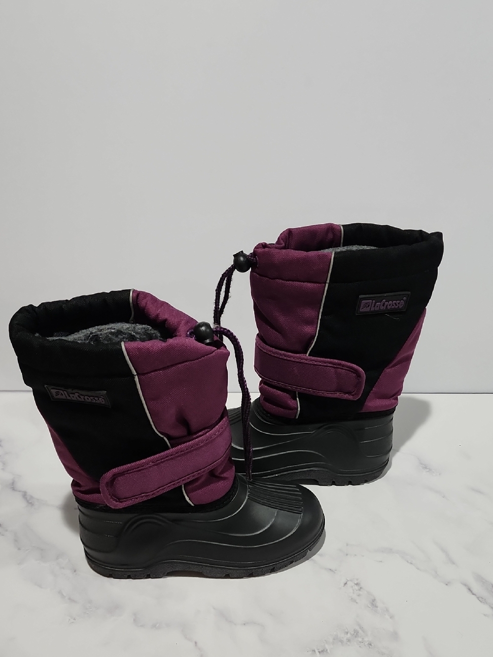 La Crosse Black & Purple Snow Winter Boots